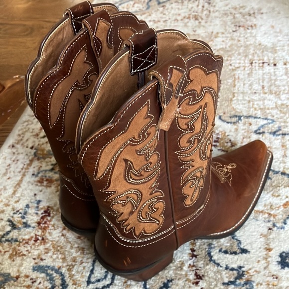 Ariat Shada Leather Western Mid-Calf Cowboy Boots 6.5 EUC - Picture 9 of 13